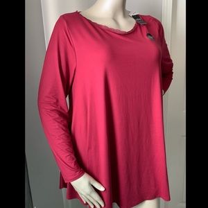 ❤️SOLD❤️NEW 3x 22w 24w Lane Bryant plus size Cranberry Red Pink Flowy Swing Top
